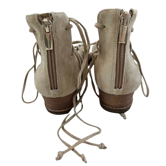 Vince Camuto Rochela Suede Tumbleweed Nude Wedge Sandals Size 10M - Picture 8 of 14